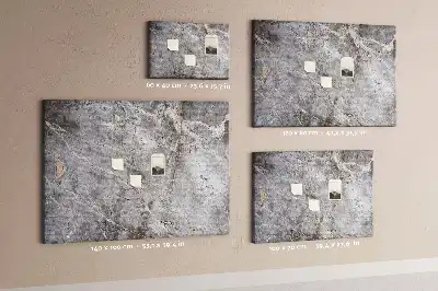 Korková nástěnka s imitací žilkovaného kamene