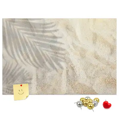 Korková nástěnka Stín palmy na písku