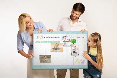 Korková tabule na plánování jídelníčku
