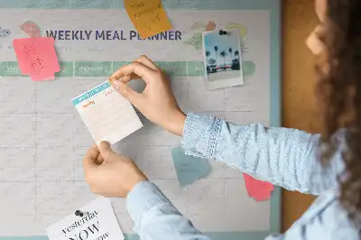 Korková nástěnka do kuchyně na poznámky a menu