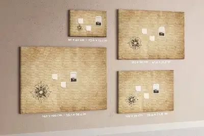 Korková tabule Plátnový kompas