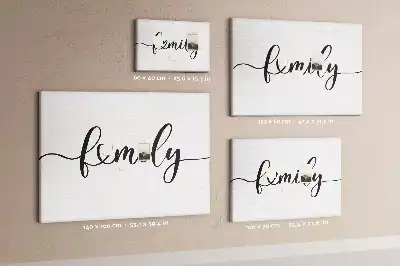 Nástěnka korková Rodina nápisů