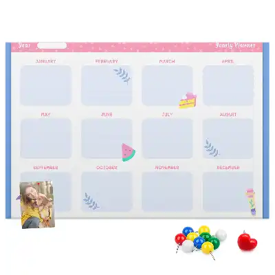 Korková nástěnná měsíční tabule