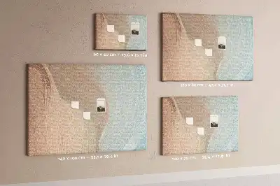 Nástěnka do dětského pokoje s motivem abstrakce vln
