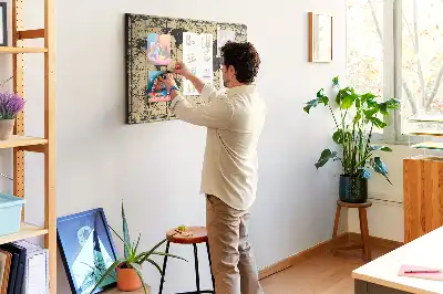 Nástěnka korková Mapa světa ve vintage stylu