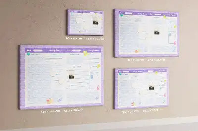Korková tabule růžový roční plánovač