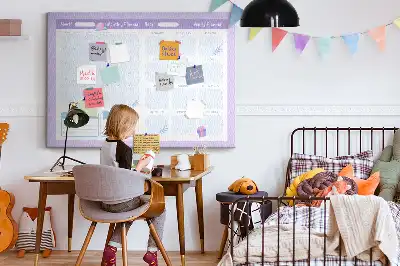 Nástěnka do dětského pokoje Růžový roční diář