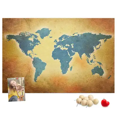 Nástěnka korková Mapa starého světa