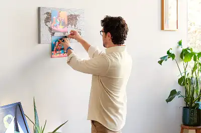 Korková tabule Mapa světa z cihel