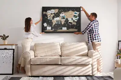 Nástěnka do dětského pokoje Stylová mapa světa retro