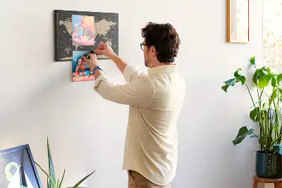 Nástěnka do dětského pokoje Mapa světa ve vintage stylu