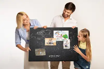 Nástěnka korková Země na mapě světa