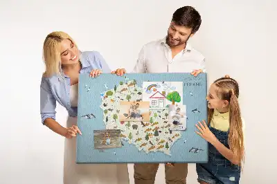 Korková nástěnka Mapa zvířat Polska