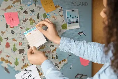 Korková nástěnka Mapa zvířat Polska