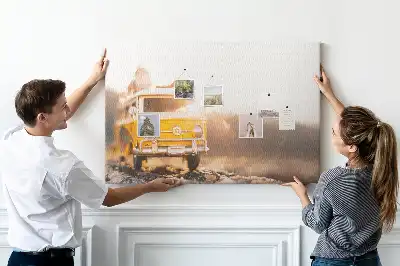 Nástěnka do dětského pokoje Auto dovolená