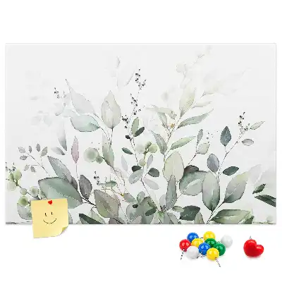 Nástěnka do dětského pokoje s motivem botanických listů