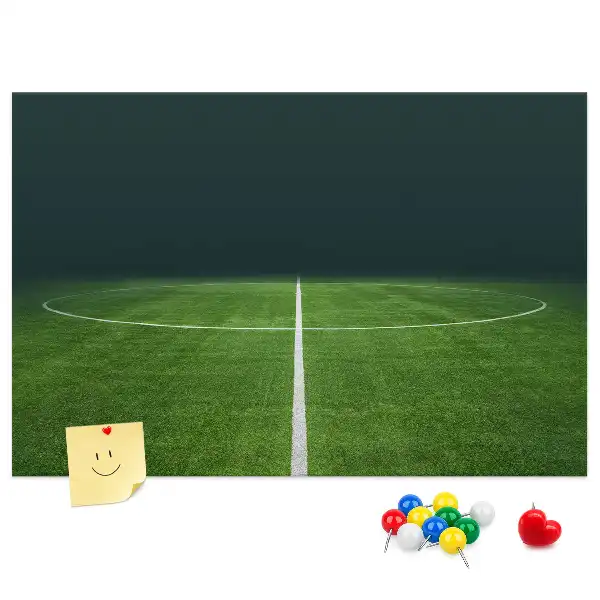 Nástěnka do dětského pokoje s motivem fotbalového hřiště