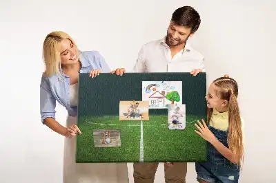 Nástěnka do dětského pokoje s motivem fotbalového hřiště