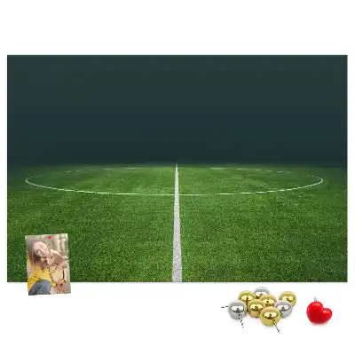Nástěnka do dětského pokoje s motivem fotbalového hřiště