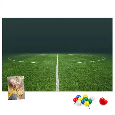 Nástěnka do dětského pokoje s motivem fotbalového hřiště