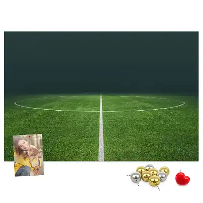 Nástěnka do dětského pokoje s motivem fotbalového hřiště
