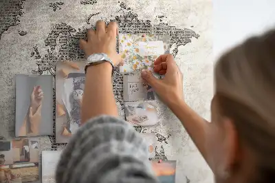 Korková nástěnka Mapa světa noviny