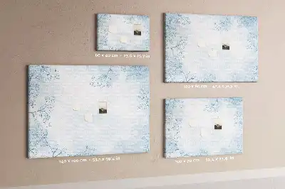 Korková nástěnka s motivem náčrtu rostlin