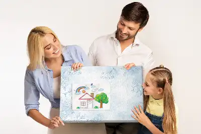 Korková nástěnka s motivem náčrtu rostlin