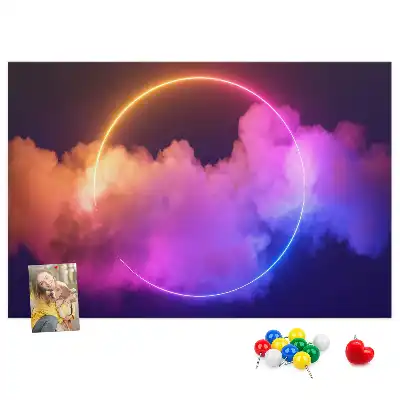 Nástěnka korková 3D abstrakce kouře