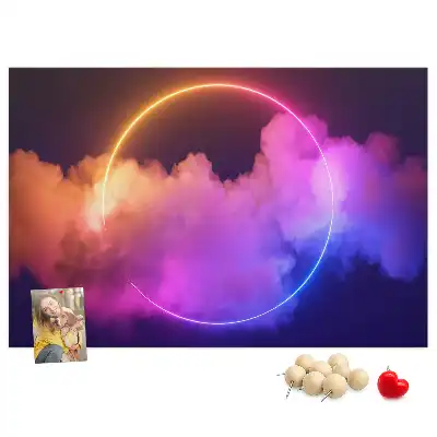 Nástěnka korková 3D abstrakce kouře
