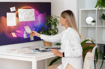 Nástěnka korková 3D abstrakce kouře