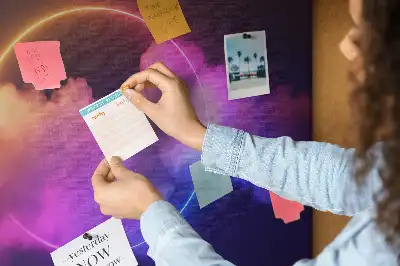 Korková nástěnka s 3D motivem kouřové abstrakce