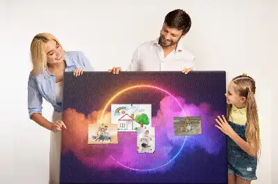 Korková nástěnka s 3D motivem kouřové abstrakce
