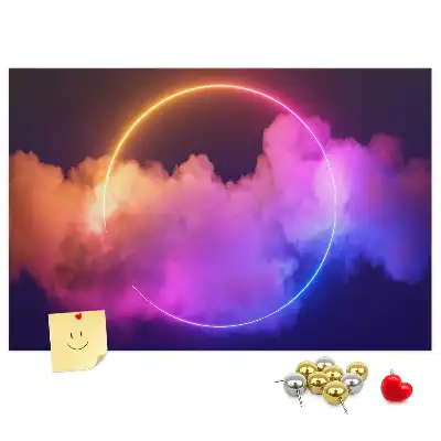 Nástěnka korková 3D abstrakce kouře