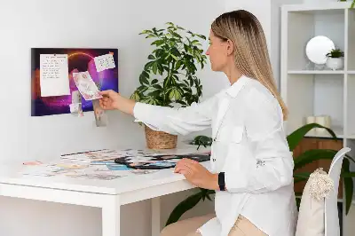 Korková nástěnka s 3D motivem kouřové abstrakce