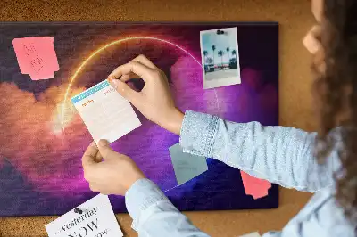 Nástěnka korková 3D abstrakce kouře
