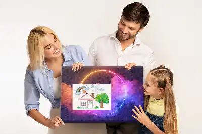 Korková nástěnka s 3D motivem kouřové abstrakce