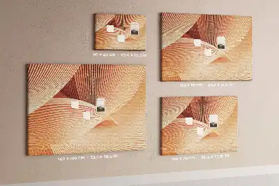 Korková nástěnka s abstraktním vzorem Vlny