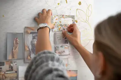 Korková tabule Zlatá čárová grafika