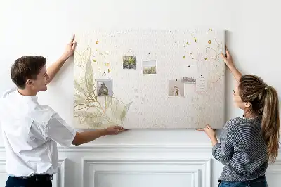 Korková tabule Zlatá čárová grafika