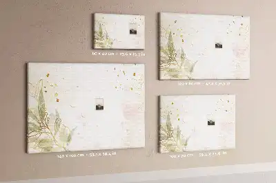Korková nástěnka se zlatou lineární grafikou