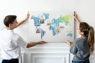 Korková nástěnka Mapa milých slov