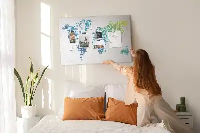 Korková nástěnka Mapa milých slov