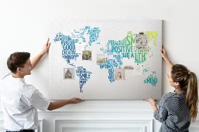 Korková nástěnka Mapa milých slov