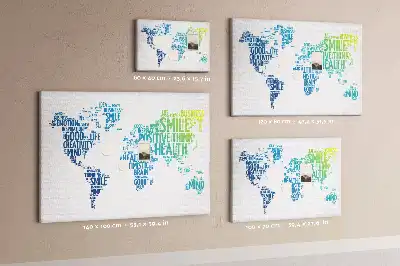 Korková nástěnka Mapa milých slov