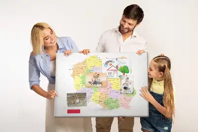 Korková nástěnka s mapou Polska