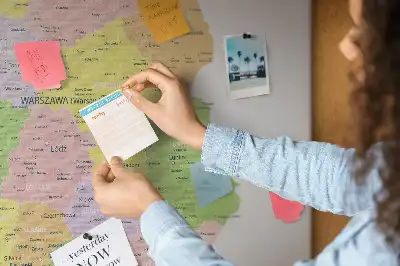 Korková nástěnka s mapou Polska
