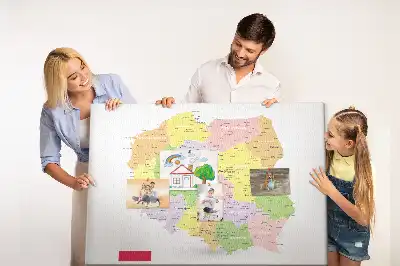 Korková nástěnka s mapou Polska