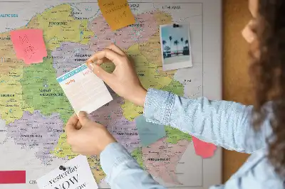 Nástěnka do dětského pokoje s mapou Polska