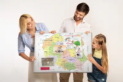 Nástěnka do dětského pokoje s mapou Polska